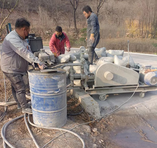 广南路面下沉注浆